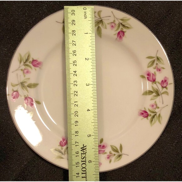 Fine China Dinner Salad Plates by Fine China of Japan 8 Piece Set Pattern FCJ46 - Picture 10 of 10